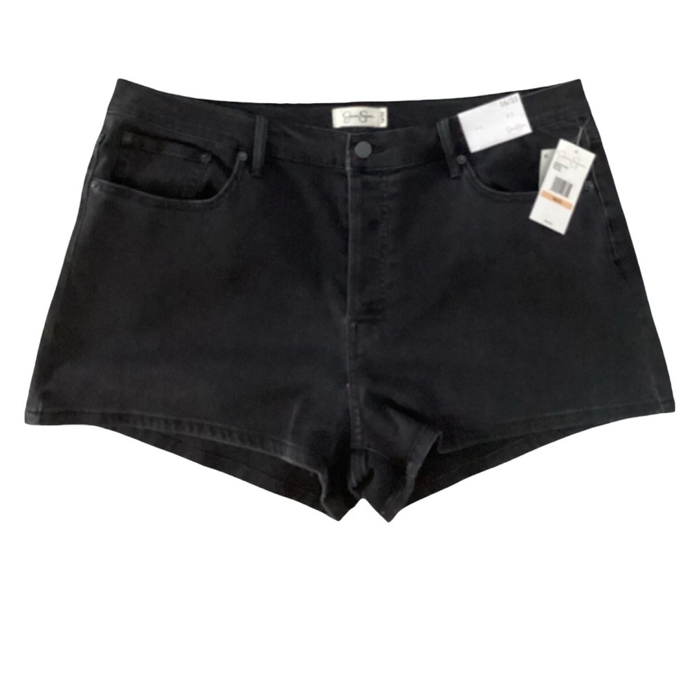 Jessica Simpson Size 16 Black Hug Me Jean Shorts. New With Tag.